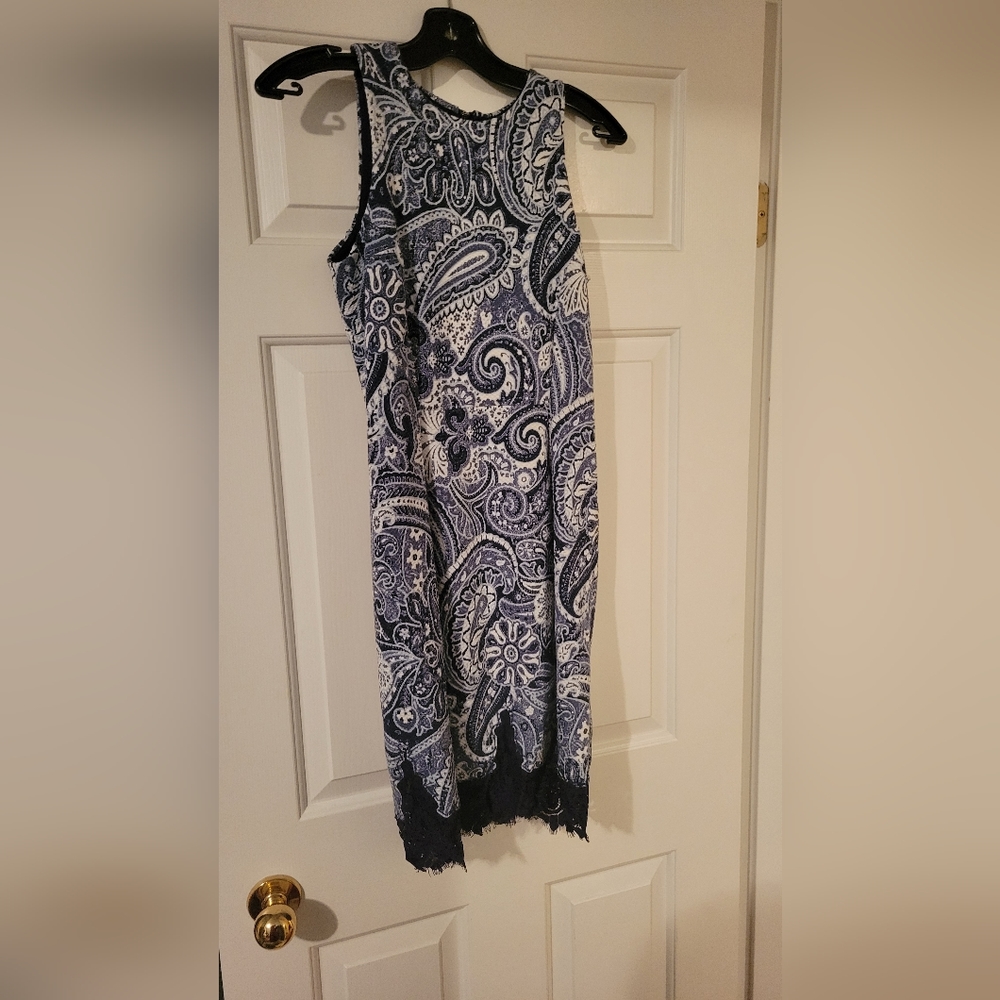 H and M paisley dress with lace